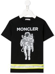 Moncler Kids футболка с принтом