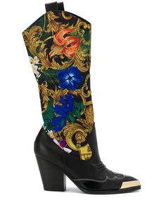 Versace Jeans Couture сапоги с принтом Baroque