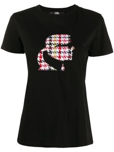 Karl Lagerfeld футболка Karl в ломаную клетку