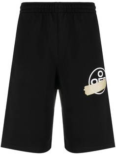 Off-White спортивные шорты с логотипом