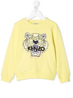 Kenzo Kids свитер с вышивкой Tiger и логотипом