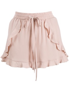 Red Valentino шорты с кулиской и оборками