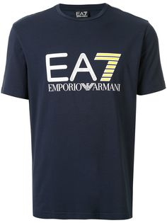 Ea7 Emporio Armani футболка EA7 с логотипом металлик