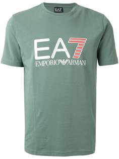 Ea7 Emporio Armani футболка EA7 с логотипом металлик