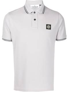 Stone Island рубашка-поло с нашивкой-логотипом