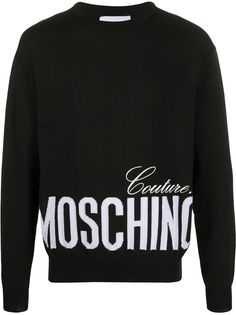 Moschino джемпер вязки интарсия с логотипом