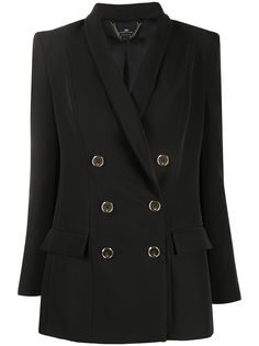Elisabetta Franchi двубортный блейзер строгого кроя