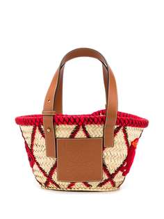 Loewe маленькая плетеная сумка с вышивкой