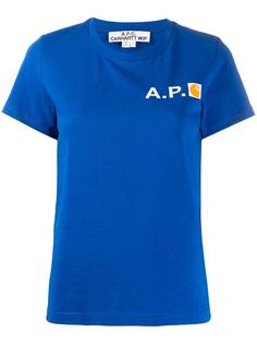 A.P.C. футболка с логотипом из коллаборации с Carhartt WIP
