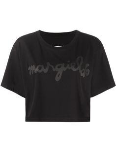 Mm6 Maison Margiela укороченная футболка с логотипом