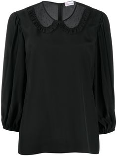 Red Valentino блузка с прозрачным воротником