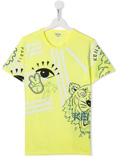 Kenzo Kids футболка с принтом Tiger