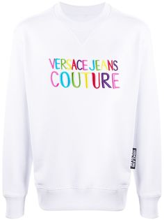 Versace Jeans Couture толстовка с вышитым логотипом