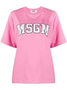 MSGM футболка свободного кроя с логотипом