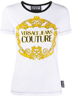 Versace Jeans Couture футболка с принтом Barocco и логотипом