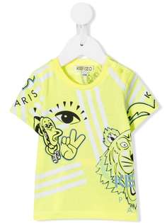 Kenzo Kids футболка с графичным принтом и логотипом