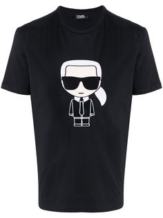 Karl Lagerfeld футболка с вышивкой Ikonik