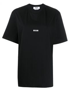 MSGM футболка оверсайз с логотипом