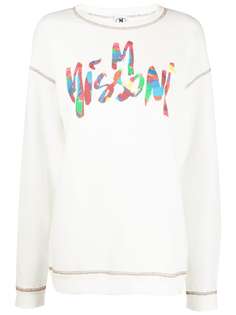 M Missoni long sleeve printed logo sweater
