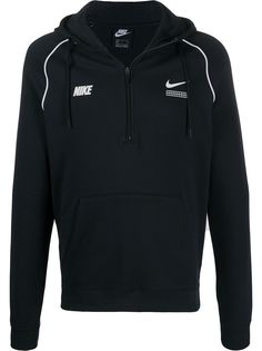 Nike толстовка с воротником на молнии и логотипом