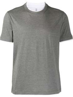 Brunello Cucinelli футболка с многослойным подолом