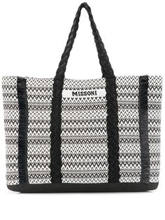 Missoni плетеная сумка-тоут с бахромой