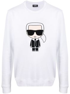 Karl Lagerfeld толстовка с вышивкой Ikonik