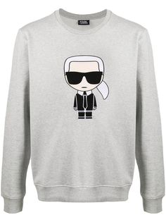 Karl Lagerfeld толстовка с вышивкой Ikonik