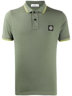 Stone Island рубашка-поло с нашивкой-логотипом