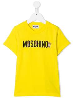 Moschino Kids футболка с круглым вырезом и логотипом