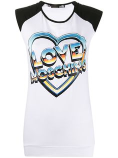 Love Moschino футболка с рукавами кап и принтом