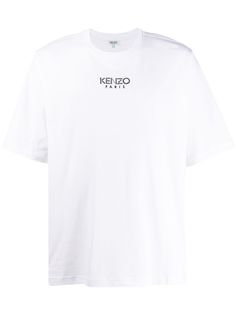 Kenzo футболка оверсайз с вышитым логотипом
