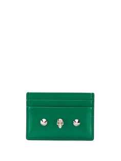 Alexander McQueen картхолдер с заклепками и декором Skull