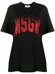 MSGM футболка оверсайз с логотипом
