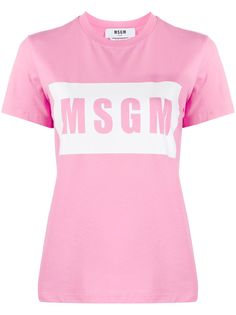 MSGM футболка с графичным логотипом