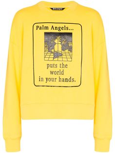 Palm Angels толстовка World In Your Hands с принтом