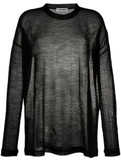 Jil Sander полупрозрачный джемпер оверсайз