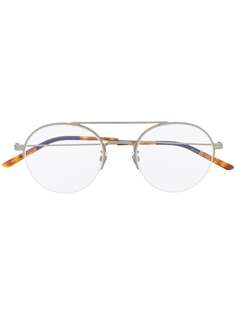 Gucci Eyewear очки в полуободковой круглой оправе