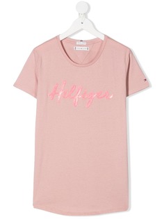 Tommy Hilfiger футболка с логотипом из блесток
