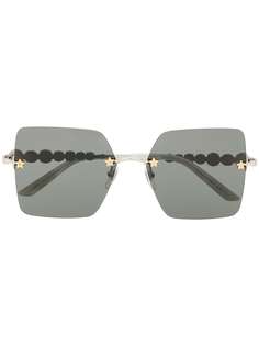 Gucci Eyewear солнцезащитные очки в квадратной оправе с кристаллами