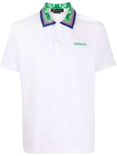 Versace Barocco motif polo shirt