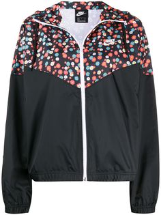 Nike спортивнаяя куртка с цветочным принтом