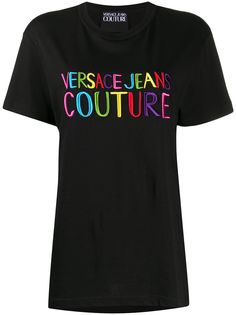 Versace Jeans Couture футболка с вышитым логотипом