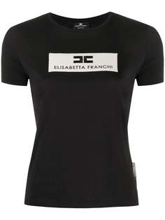 Elisabetta Franchi футболка с вышитой надписью