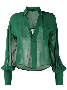 Jejia полупрозрачная блузка с открытым воротником