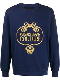 Versace Jeans Couture джемпер с вышитым логотипом