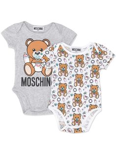 Moschino комплект из двух комбинезонов для новорожденного