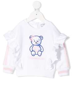 Monnalisa свитер с принтом и оборками