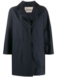 Herno однобортное пальто с укороченными рукавами