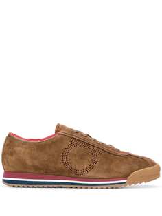 Salvatore Ferragamo perforated Gancini low-top trainers